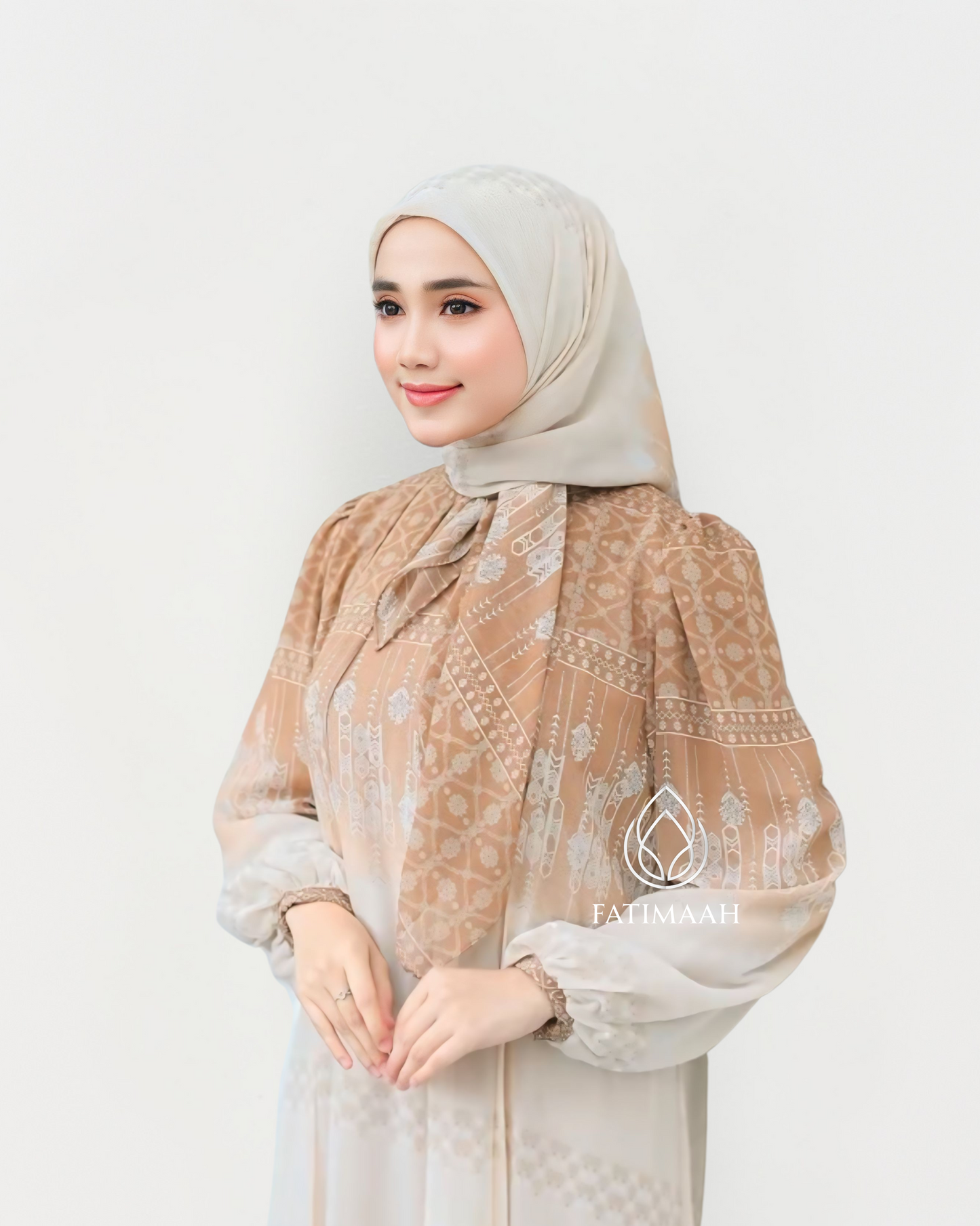 Elvira Dress – Modest One Set with Hijab in Babydoll Ceruty Fabric by Fatimaah