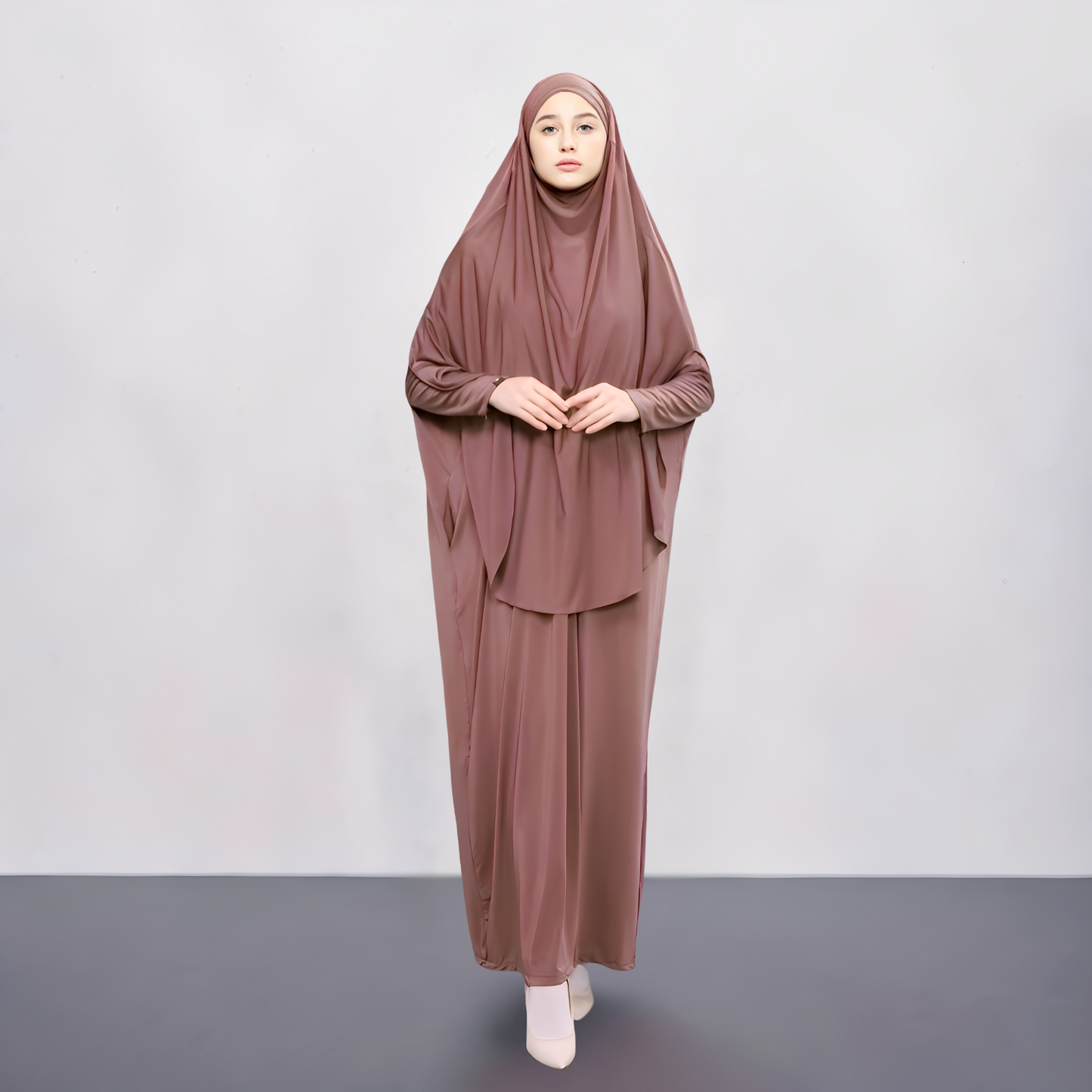 Muskiya Abaya Set Hijab French Khimar Syar'i