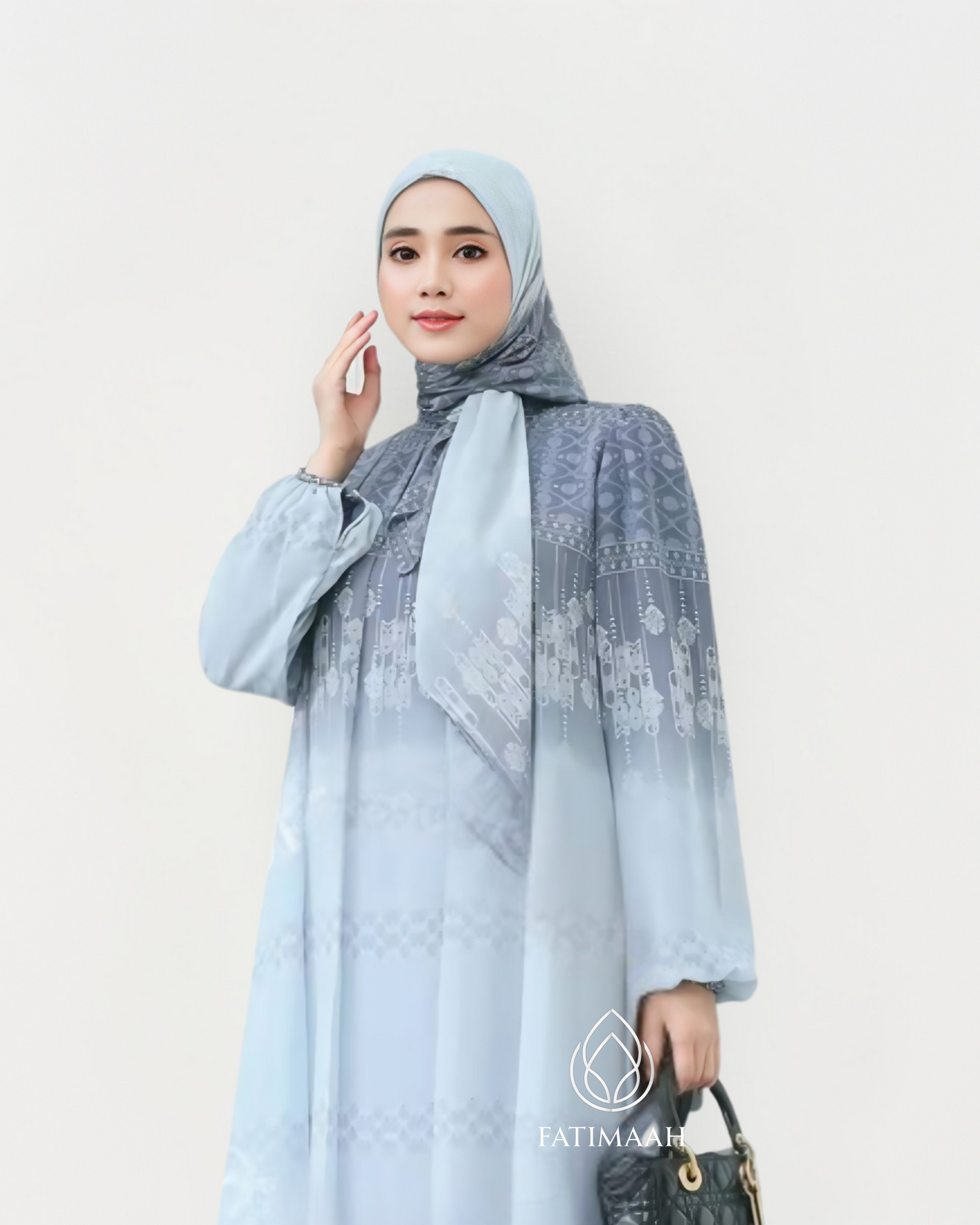 Elvira Dress – Modest One Set with Hijab in Babydoll Ceruty Fabric by Fatimaah