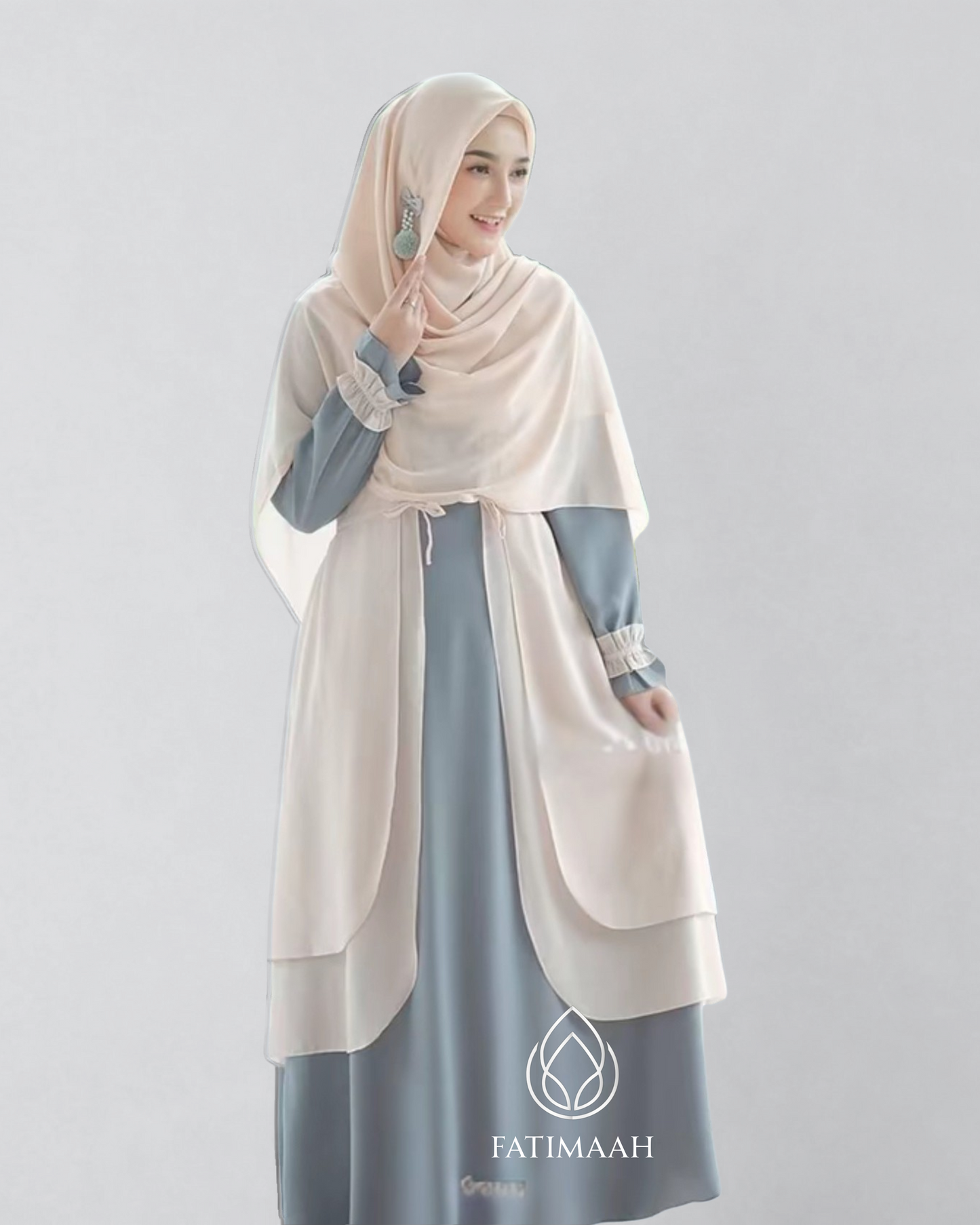 Nazwa Dress with Cardigan – Premium Modest Wear by Fatimaah
