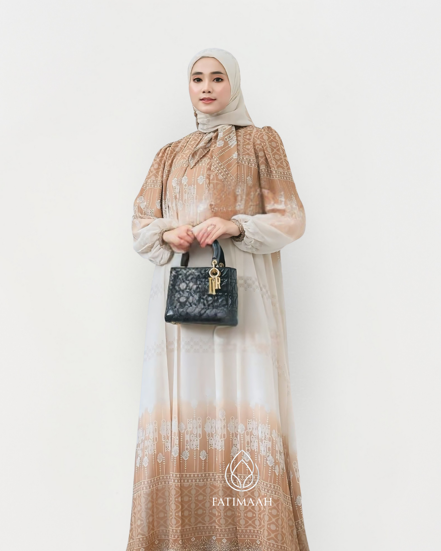 Elvira Dress – Modest One Set with Hijab in Babydoll Ceruty Fabric by Fatimaah