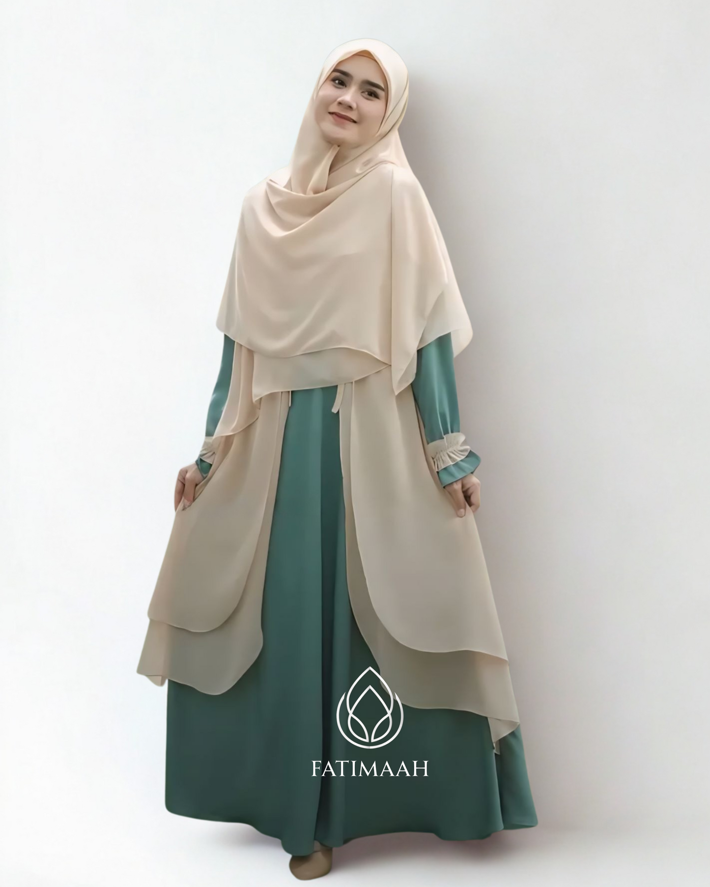 Nazwa Dress with Cardigan – Premium Modest Wear by Fatimaah