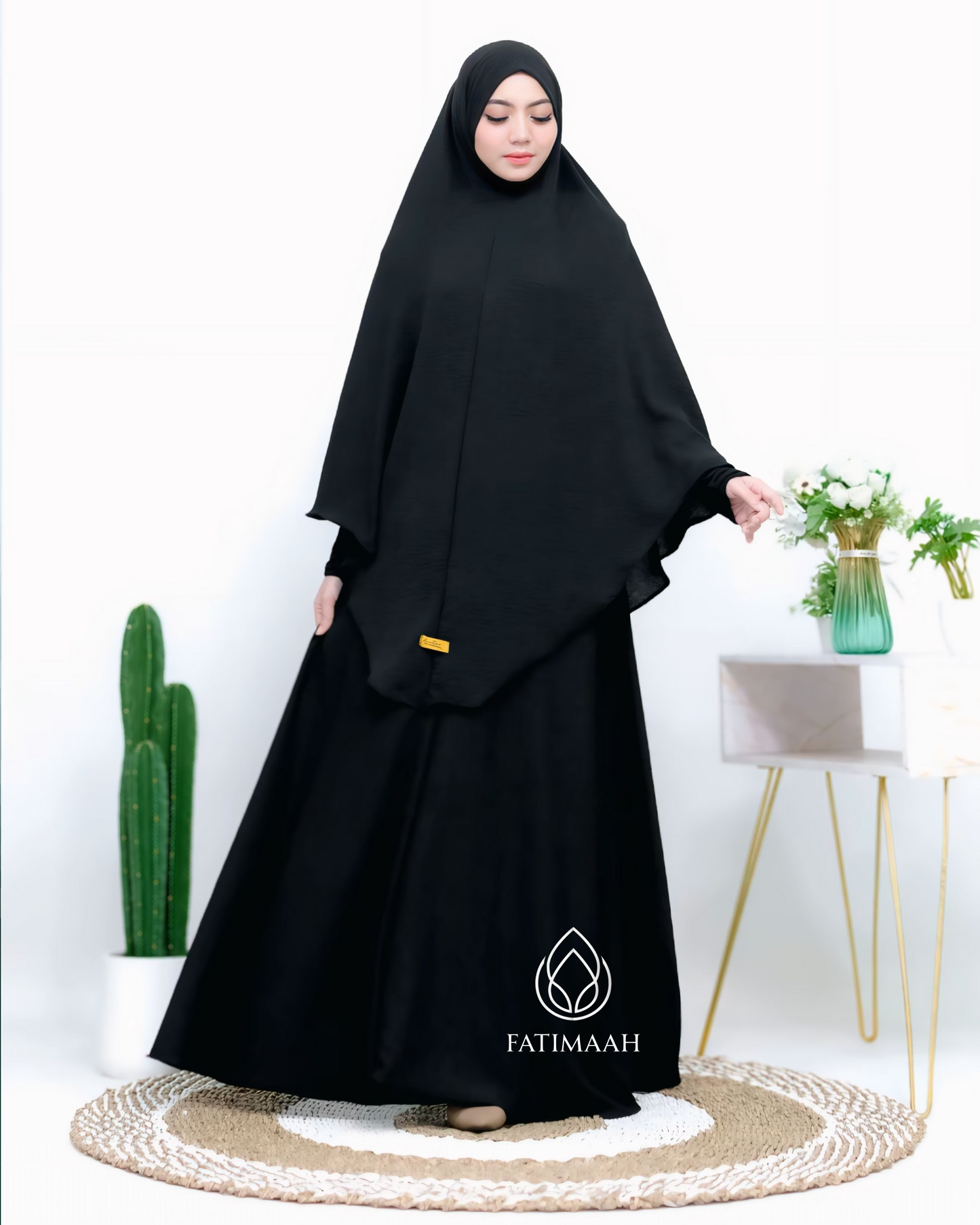 Elegant Crinkle Airflow Abaya Syar’i with Free Niqab by Fatimaah