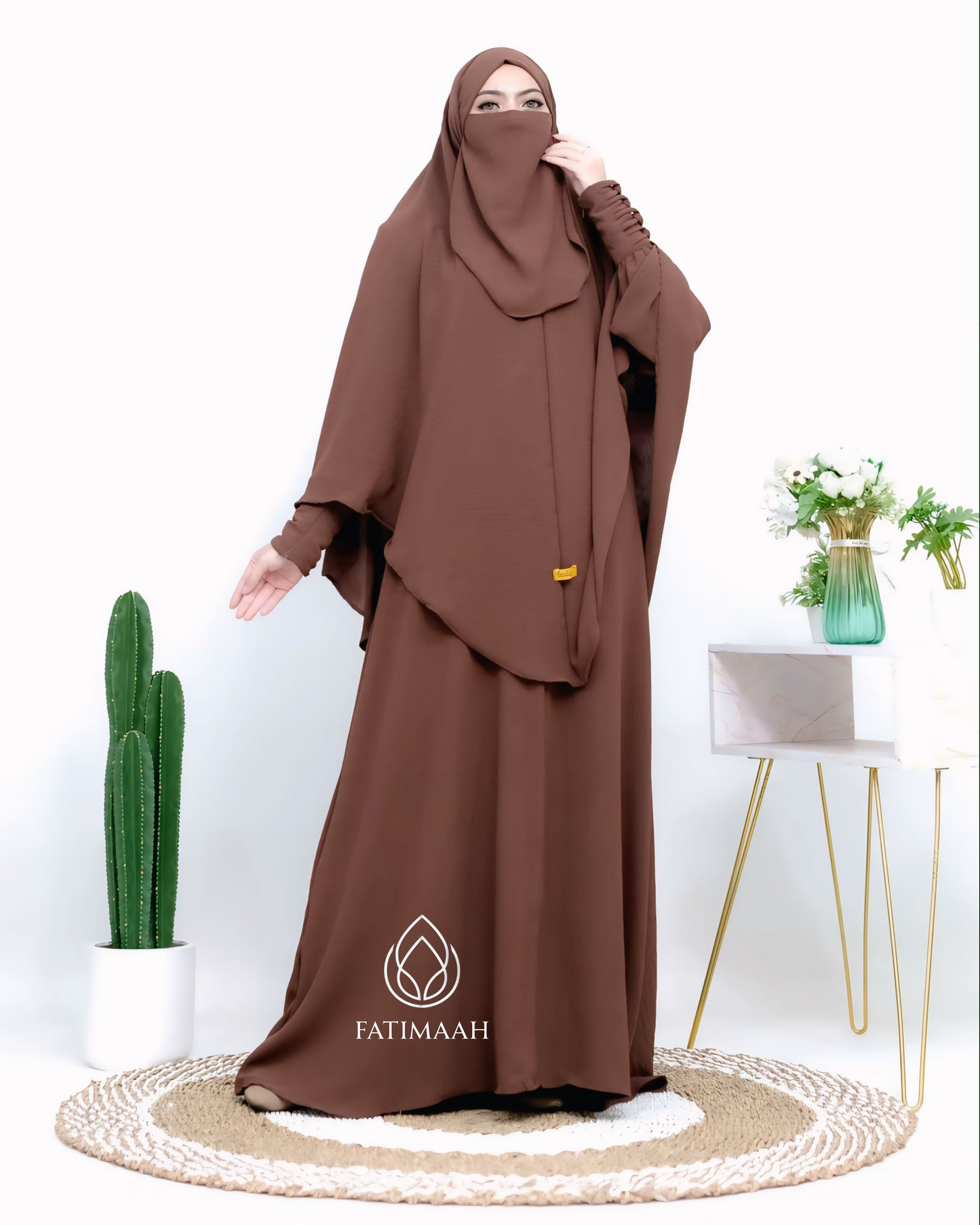 Elegant Crinkle Airflow Abaya Syar’i with Free Niqab by Fatimaah