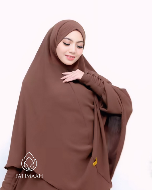 Elegant Crinkle Airflow Abaya Syar’i with Free Niqab by Fatimaah