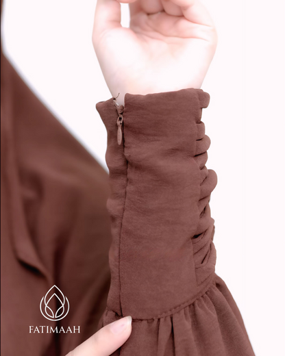 Elegant Crinkle Airflow Abaya Syar’i with Free Niqab by Fatimaah