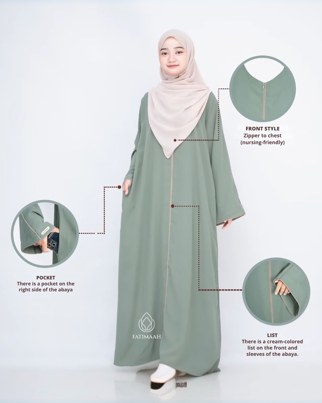 Elegant Hafsah Abaya – Premium Wolfis Fabric, Modest & Comfortable Wear by Fatimaah