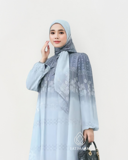 Elvira Dress – Modest One Set with Hijab in Babydoll Ceruty Fabric by Fatimaah