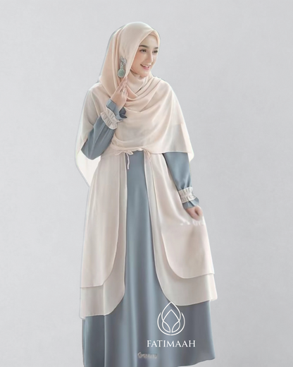 Nazwa Dress with Cardigan – Premium Modest Wear by Fatimaah
