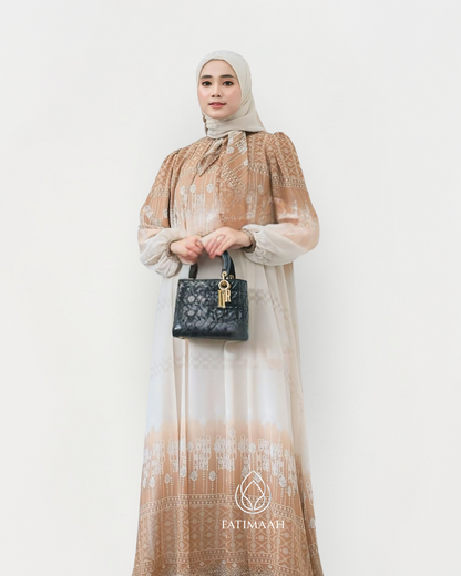 Elvira Dress – Modest One Set with Hijab in Babydoll Ceruty Fabric by Fatimaah