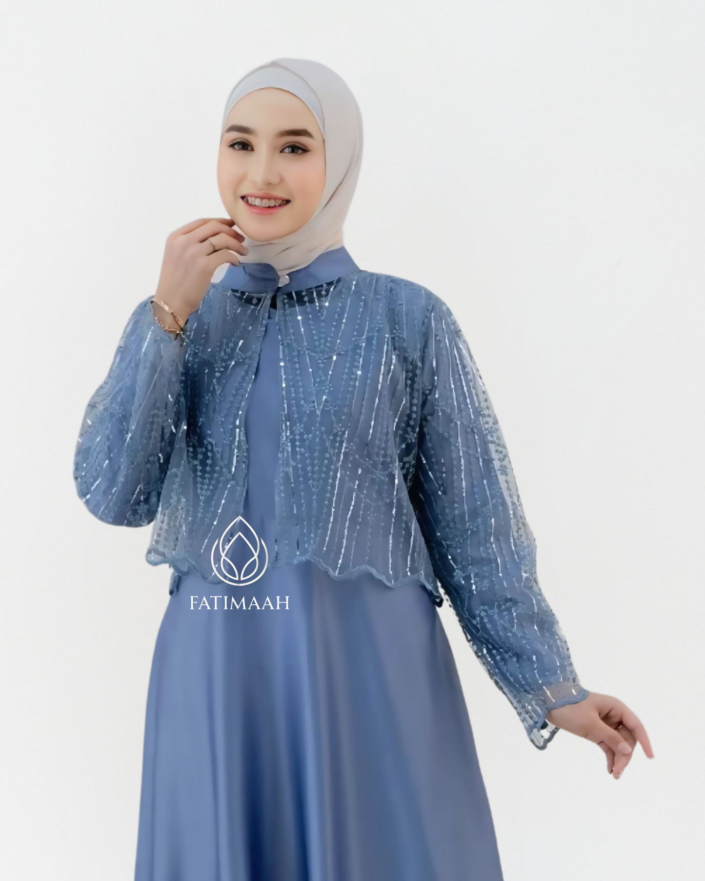 Celestia Satin Dress – Elegant Detachable Vest Edition by Fatimaah