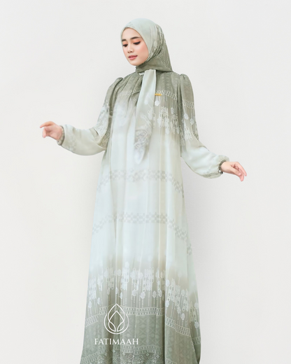 Elvira Dress – Modest One Set with Hijab in Babydoll Ceruty Fabric by Fatimaah