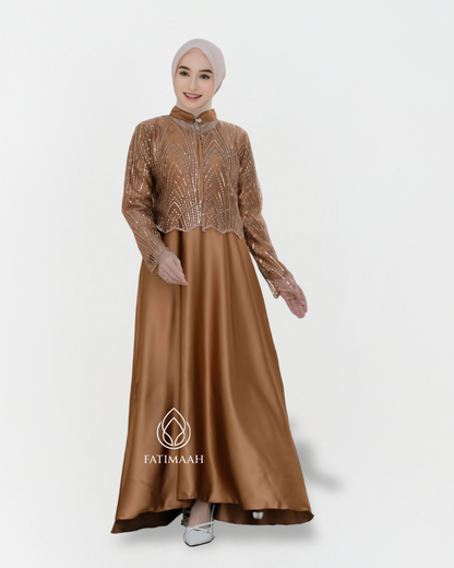 Celestia Satin Dress – Elegant Detachable Vest Edition by Fatimaah