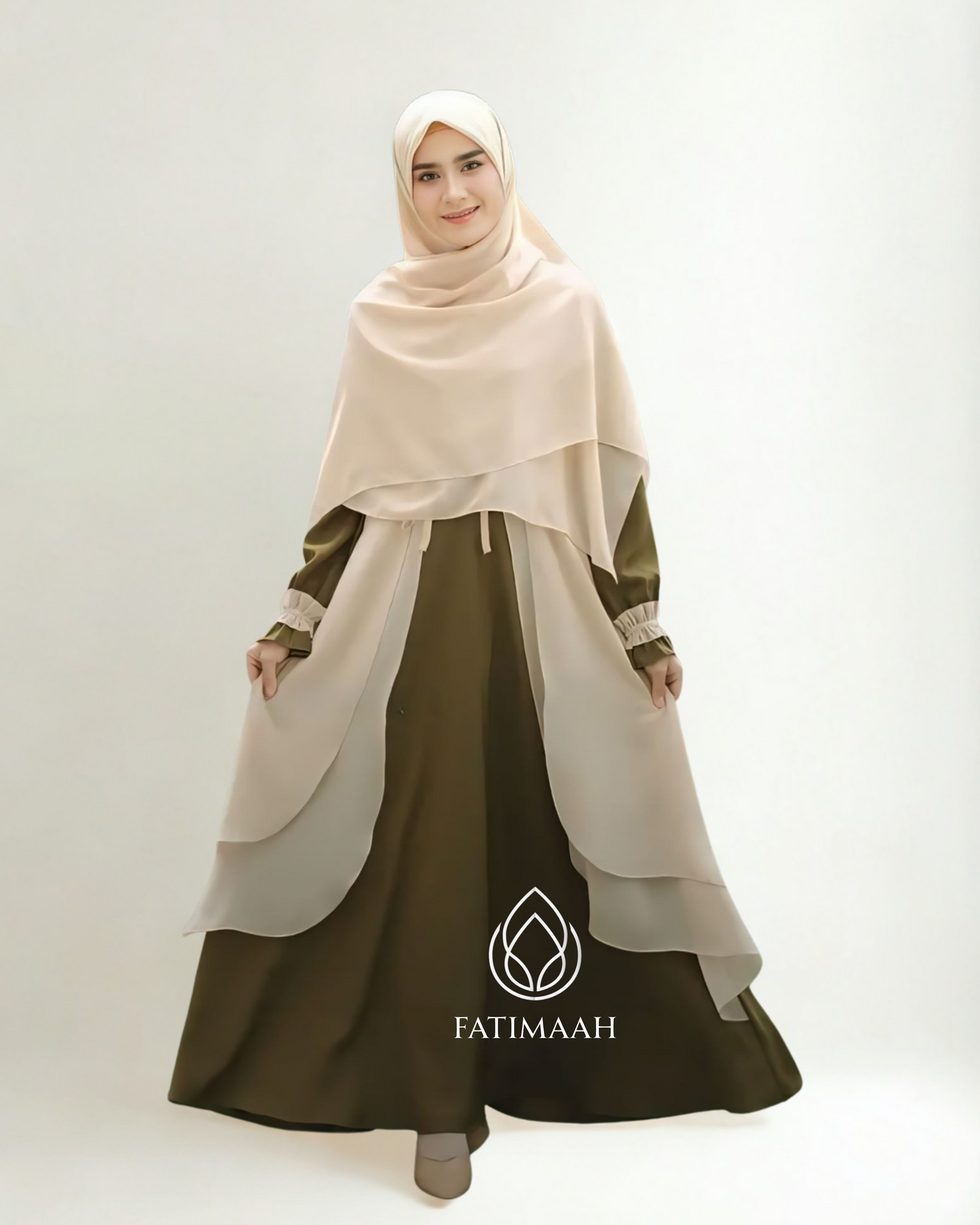 Nazwa Dress with Cardigan – Premium Modest Wear by Fatimaah