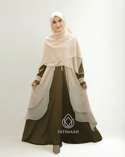 Nazwa Dress with Cardigan – Premium Modest Wear by Fatimaah