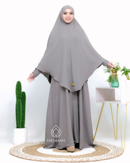 Elegant Crinkle Airflow Abaya Syar’i with Free Niqab by Fatimaah