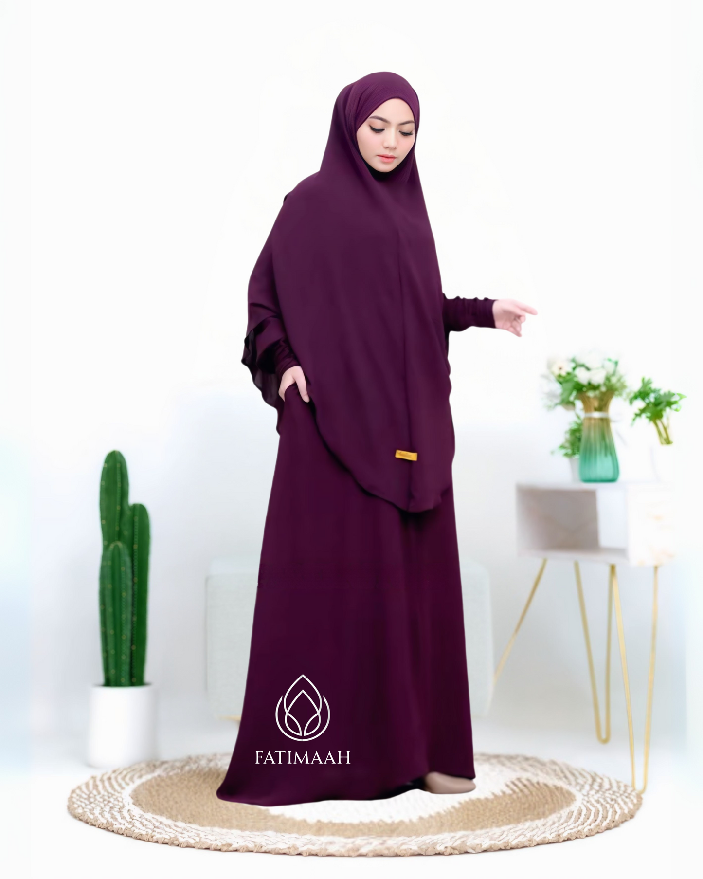 Elegant Crinkle Airflow Abaya Syar’i with Free Niqab by Fatimaah
