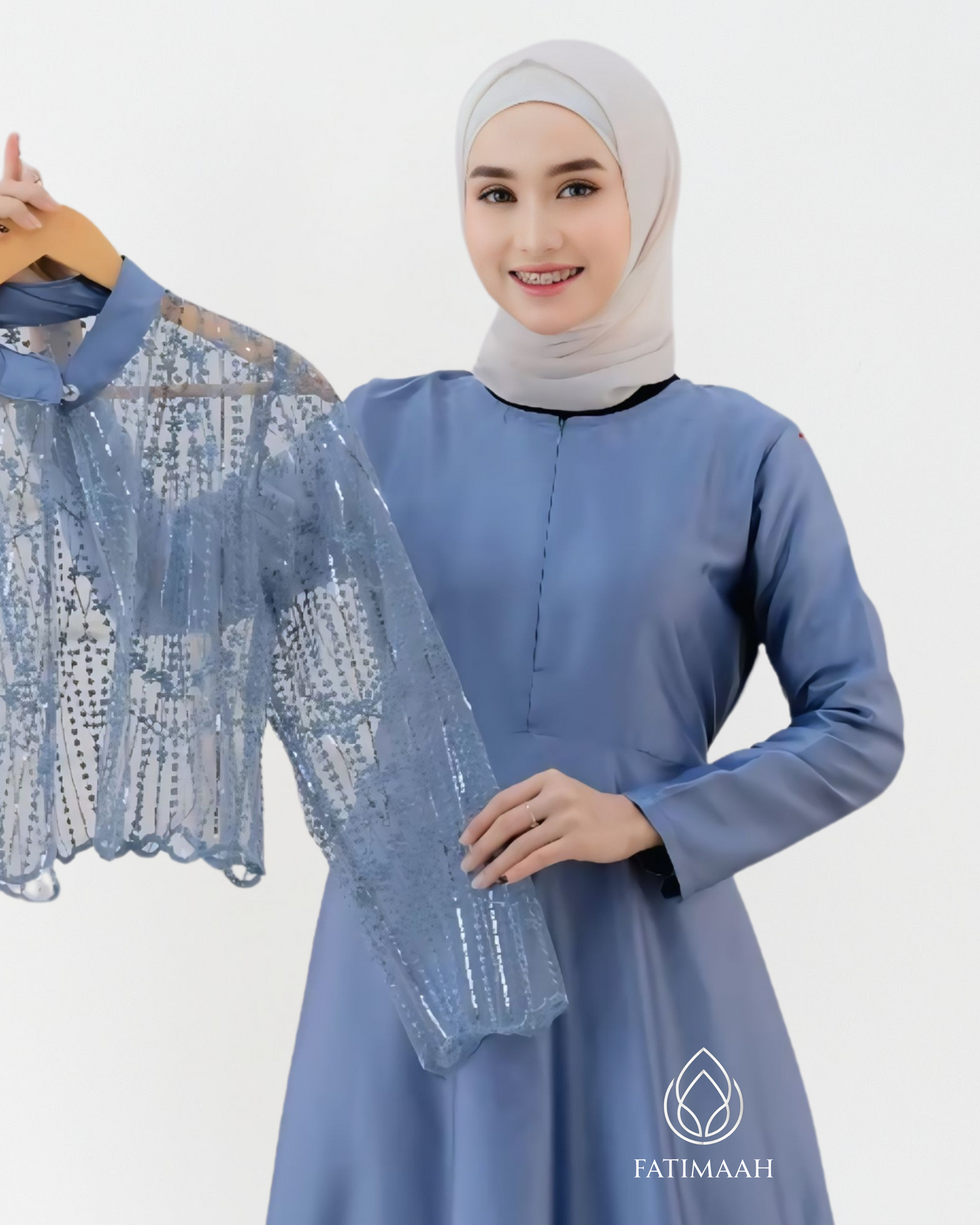 Celestia Satin Dress – Elegant Detachable Vest Edition by Fatimaah