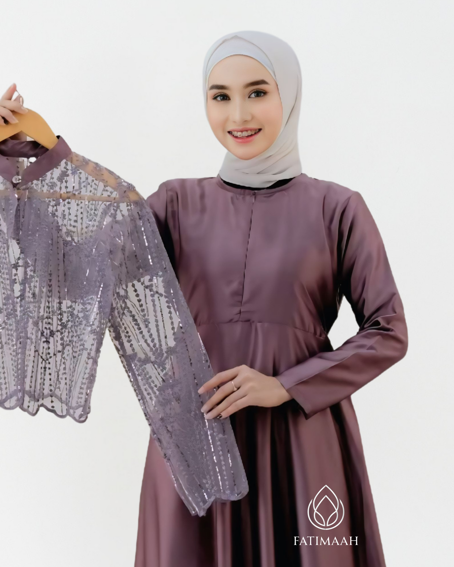 Celestia Satin Dress – Elegant Detachable Vest Edition by Fatimaah