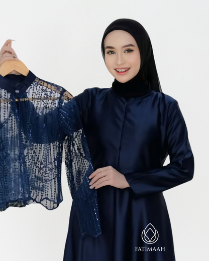 Celestia Satin Dress – Elegant Detachable Vest Edition by Fatimaah