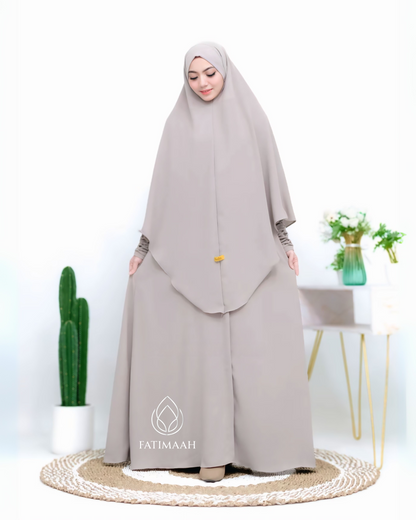 Elegant Crinkle Airflow Abaya Syar’i with Free Niqab by Fatimaah