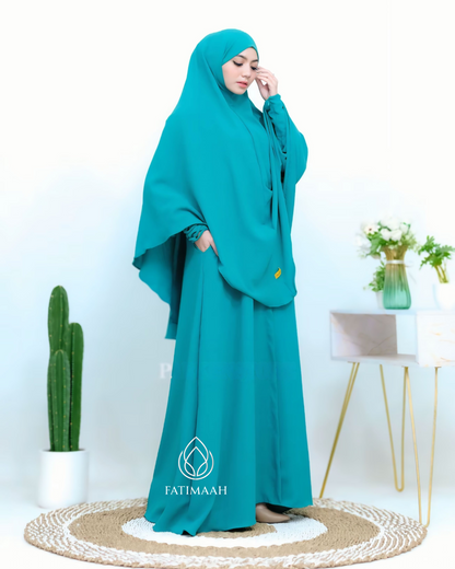 Elegant Crinkle Airflow Abaya Syar’i with Free Niqab by Fatimaah